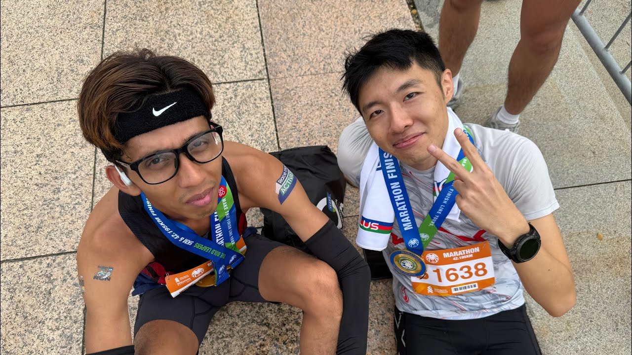 My friend's first full marathon! SCSM 2025