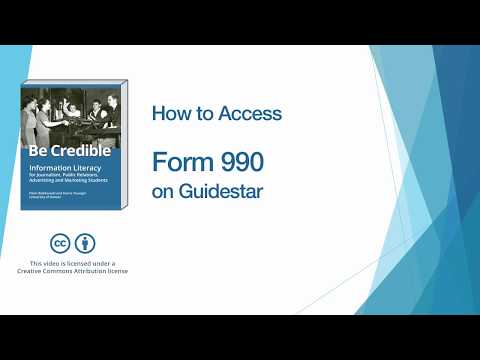 How to Access Form 990 on Guidestar