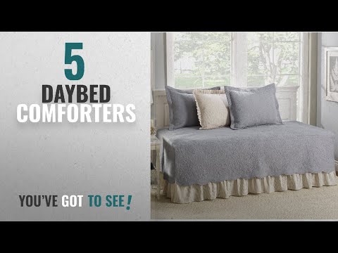 top-10-daybed-comforters-[2018]:-stone-cottage-5-piece-daybed-cover-set,-trellis-gray