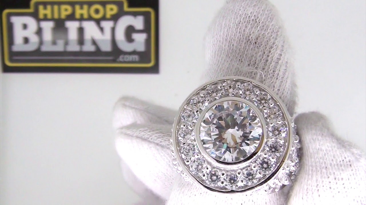 Bling Bling Ring | .925 Sterling Silver Centerstone CZ Iced Out Ring | MSR26R