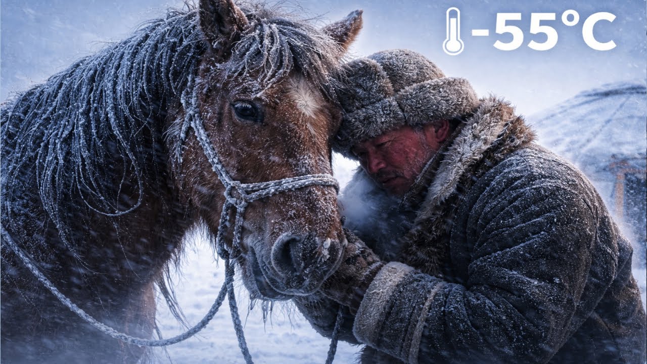 Surviving the First Snowstorm on the Kazakh Steppe | ASMR Nomadic Family Life