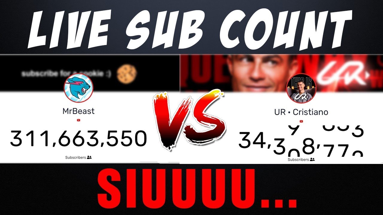 🔴 Mr Beast vs Cristiano Ronaldo Live Sub Count | #mrbeast # ...