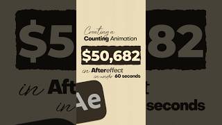 Number Animation in 60 Sec—After Effects Quick Tutorial!