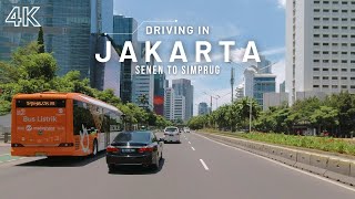 Berkendara dari Senen ke Simprug pada Hari Cerah - Jakarta 4K