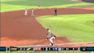 20140719-2 爆米花 威達vs台電 2上 郭冠辰輕鬆盜上二壘