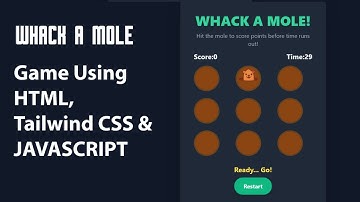 Build a Game with HTML, Tailwind & JavaScript | Whack-a-Mole | Dev4Fun