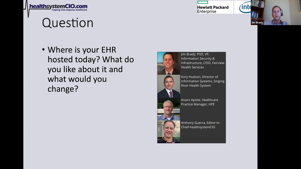 EHR Hosting Strategies: Exploring the Pros & Cons (Sponsored by Hewlett Packard Enterprise & Intel)