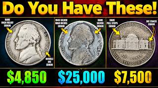 TOP 6 Most Valuable Jefferson Nickel Coins Worth BIG MONEY- Rare Error Coins Found in Circulation!