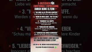 5 Anzeichen für emotionale Erpressung durch Eltern 🚩 | Psychologie Tipps #shorts