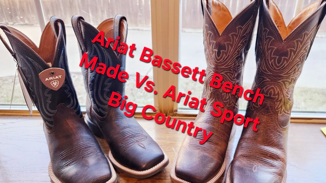 Ariat Bench Made vs Ariat Sport Big Country Cowboy Boots (and Comparison to Tecovas Doc)