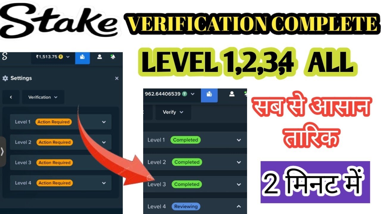 Stake Level Verification India Document | stake verification level 2 | stake verification rejected