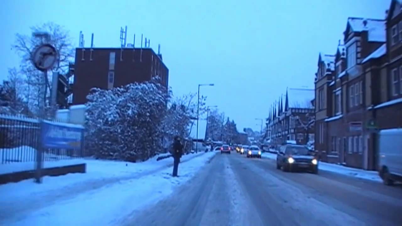 Driving In Snow Along The Tything, Upper Tything, Barbourne Road & Sunnyside Road, Worcester