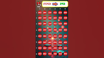 Only 1% can find this number in 6 seconds?#quiz #usa  #iqtest #shorts