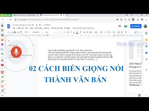 Video 02 Cách biến giọng nói thành văn bản - Đình Quỳnh IT. - youtube