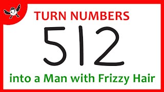 How To Turn Number 512 into A Cool Man with Frizzy Hair – Fun Doodle Art on Paper ✔ How To Turn Number 512 into A Cool Man with Frizzy Hair – Fun Doodle Art on Paper ✔