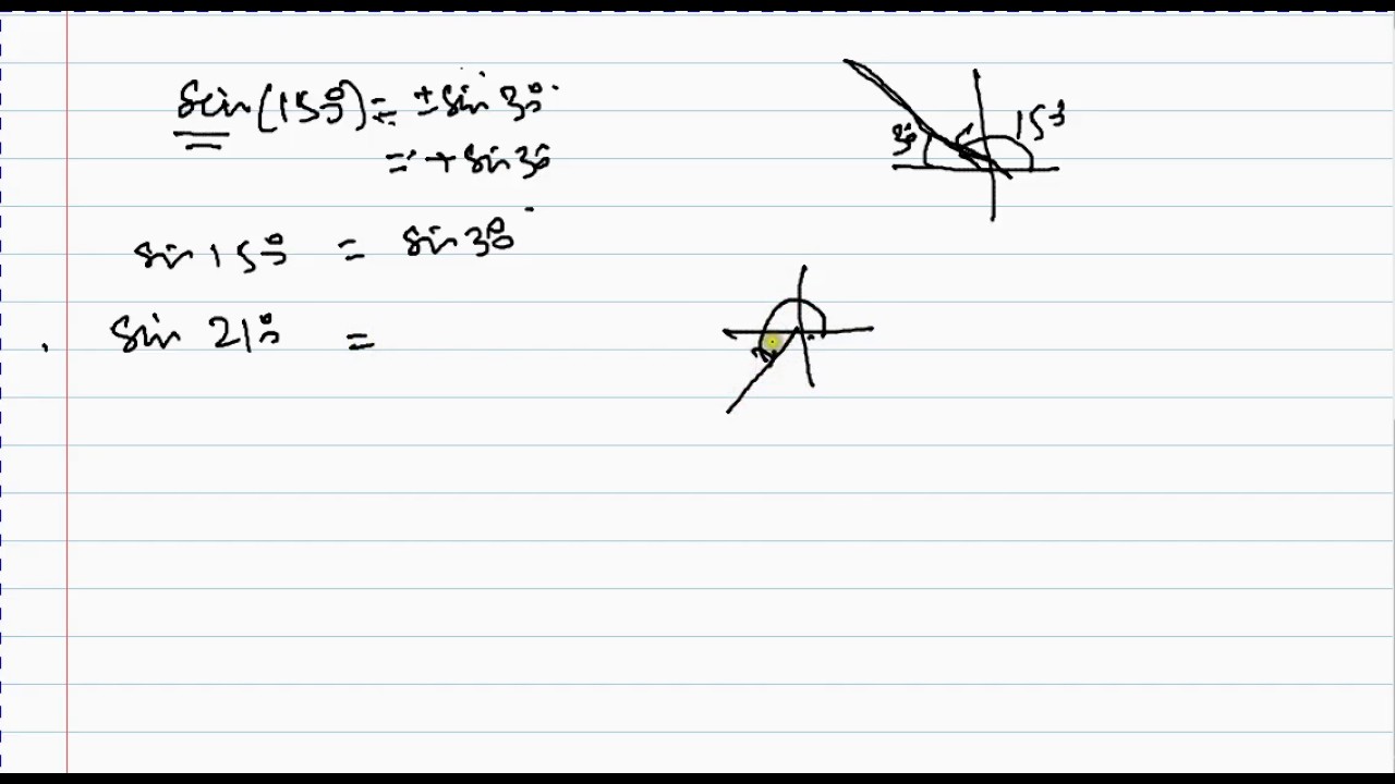 TRIGONOMETRIC RATIOS OF GENERAL AND BASE ANGLES (IN URDU / HINDI) YouTube