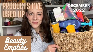 PRODUCT EMPTIES DECEMBER 2022 | Beauty Products I&#39;ve used up | UK Faves for 40 plus