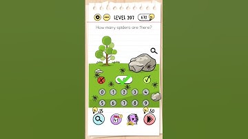 How many spiders are there? Brain Test level 397 #shorts