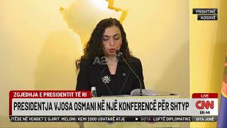 Presidentja Vjosa Osmani Shpërndan Kuvendin
