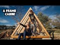 Building a Tiny A-Frame Cabin from Scratch | Off-Grid Homestead in Portugal