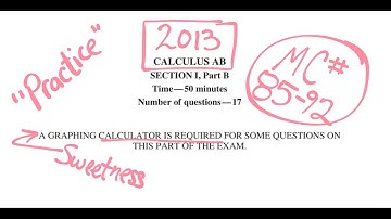Visca AP Calculus AB 2013 Exam Problems 85-92