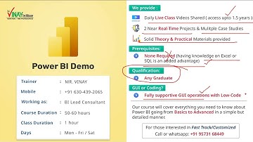 Power BI - First Demo | 22 Sep 2023 | Vinay Tech