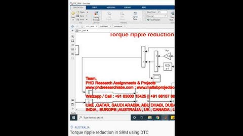 Torque ripple reduction in SRM using DTC