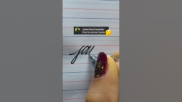 How to connect “j,a,m,i,e”🤔✍️#calligraphy #lettering #handwriting #cursive #reels #shorts
