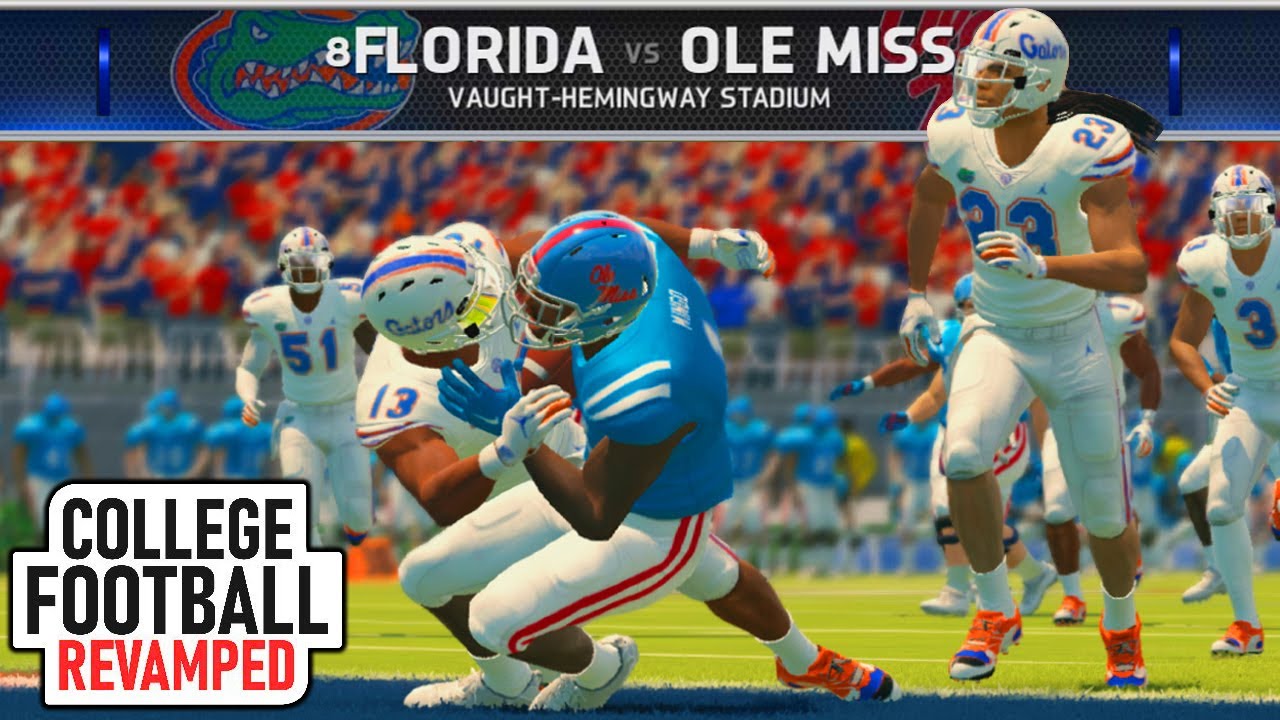 COLLEGE FOOTBALL REVAMPED MOD New Uniforms 5 Florida vs Ole Miss