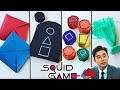 DIY ALl TOYS OF SQUID GAME |How To Make Paper Ddakji | Flying Stone|Gonggi|Jegi