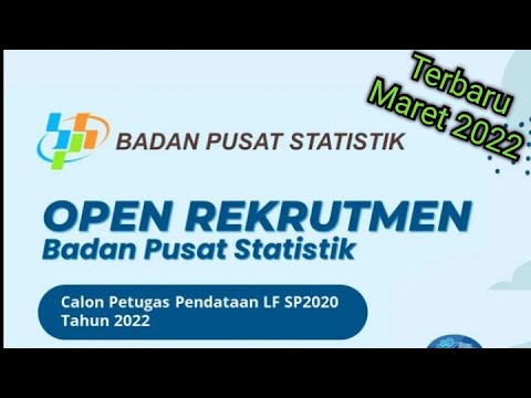 Lowongan kerja petugas sensus 2022 || BPS 2022