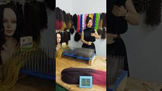 Synthetic wig making, pre-processing: color mixing. #hairstyle #wigs #hair