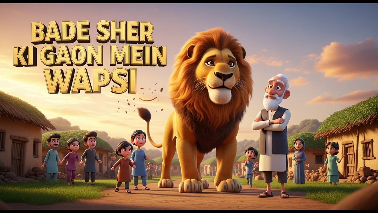 BADE SHER KI GAON MEIN WAPSI | indian village Tiny kitchen story | Kids learn good habits