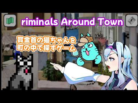 【Criminals Around Town】賞金稼ぎの女の子になって町の犯罪者（猫）を捕まえる実際の写真を使ったアドベンチャーゲーム