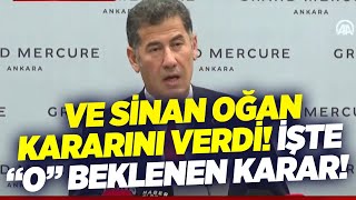 #CANLI #SONDAKİKA SİNAN OĞAN KARARINI AÇIKLIYOR! İŞTE İKİNCİ TURDA DESTEKLEYECEĞİ İSİM