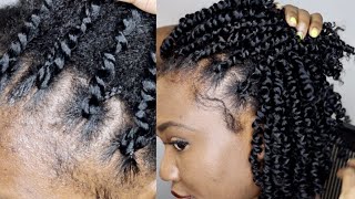 How to: Individual crochet illusion for short passion twist on yourself. Looks natural | Bohobabe