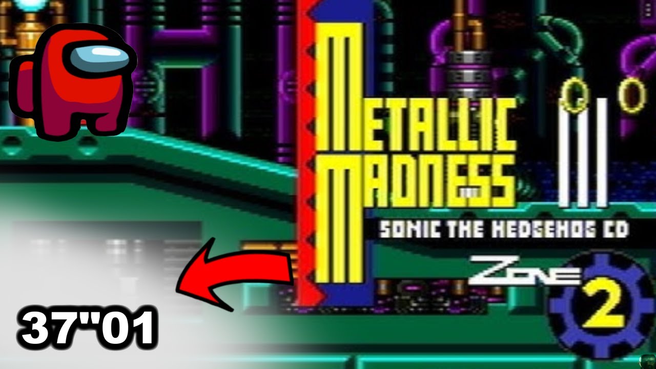 Sonic CD - Metallic Madness Zone 2 Speedrun in 37"01