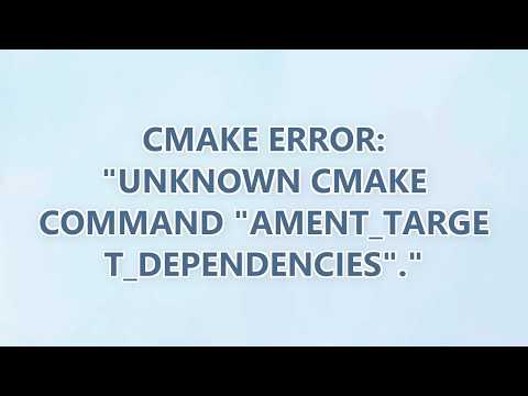 Cmake error: "Unknown CMake command "ament_target_dependencies"."