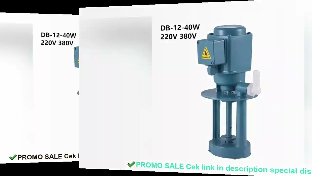 12L/min Machine Tool Cooling Pump Lathe Oil Pump 220V 380V 40W Electric Pump for Flushing Cooling Me