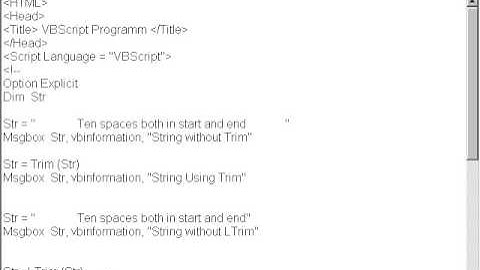 How to Trim Spaces - VBScript