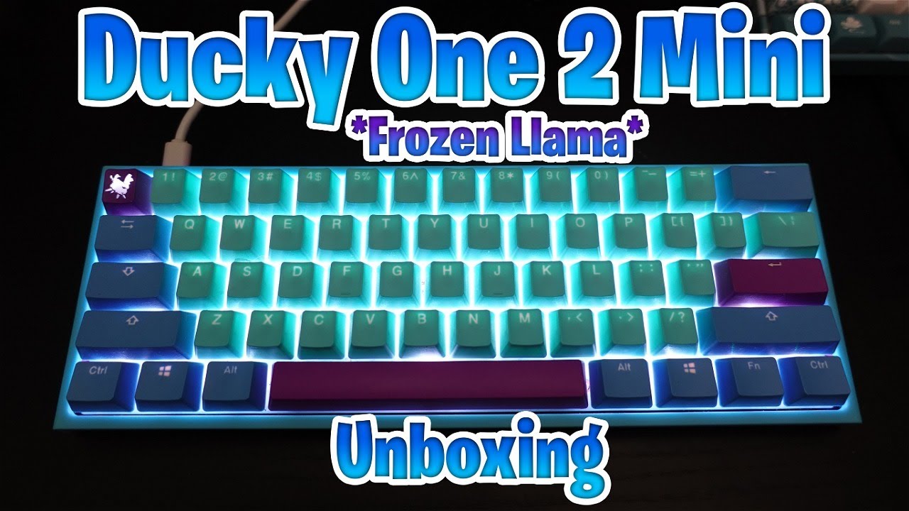 Ducky One 2 Mini Frozen Llama Edition Unboxing W Sound Test Cherry Mx Blue Youtube