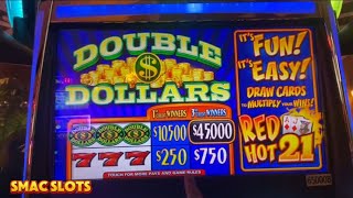 Double Diamond & Double Dollars Red Hot 21 Slot Machine Session!