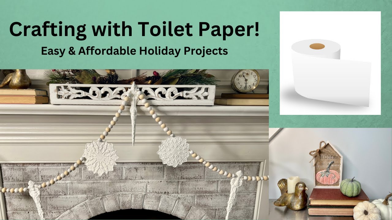 Crafting with Toilet Paper! Create Holiday Decor using stamps, moulds & paper - easy and affordable!