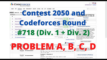 Problem A, B, C, D | Contest 2050 Codeforces Round #718 (Div. 1 + Div. 2) | With Yash Kumar