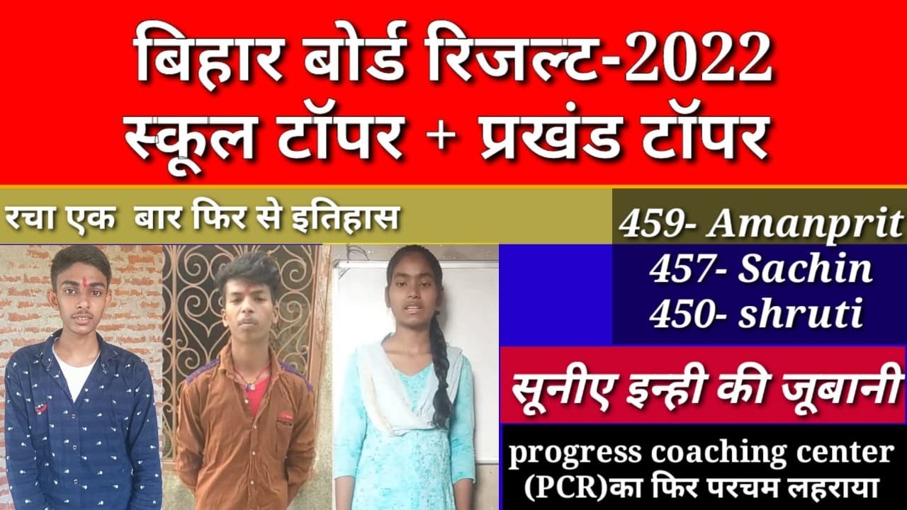 Bihar Board Matric 2022 Topper Result | Amanprit Sachin Shruti | School Topper Result 2022 |Inspire|