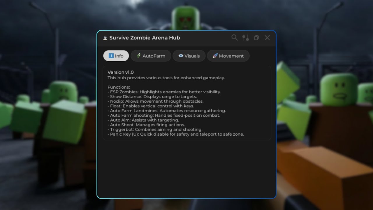 Script AutoFarm - Aimbot (Survive Zombie Arena)