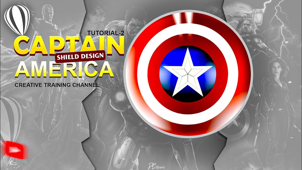 Captain America Shield Design | CorelDraw Tutorial