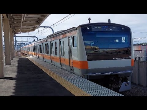 中央快速線E233系T19編成中央特快東京駅行き国立駅通過