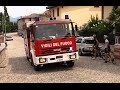 Arrivo Vigili Del Fuoco e ambulanza per incendio a Lurago d'Erba (CO) - House fire in Lurago d'Erba.