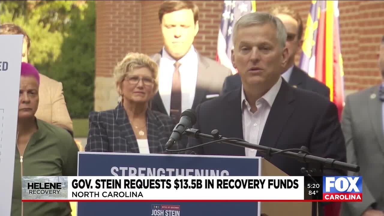 Gov. Stein requests $13.5 billion in new funding for Hurricane Helene ...